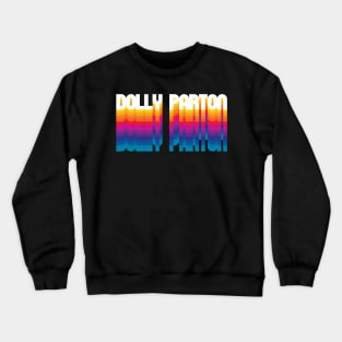 Retro Dolly Proud Personalized Name Gift Retro Rainbow Style Crewneck Sweatshirt